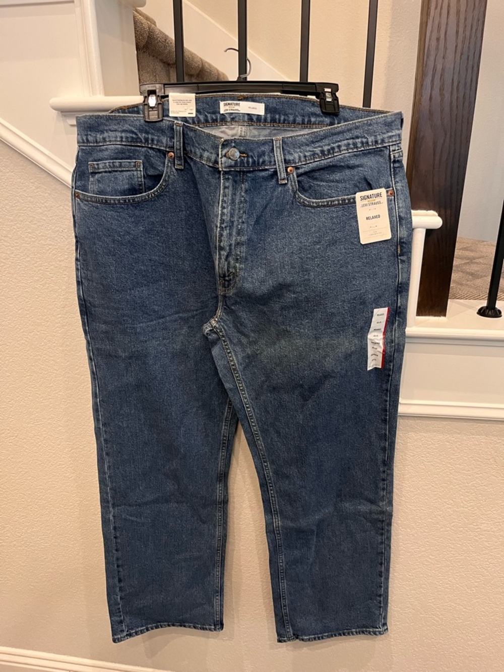Signature by Levi Strauss Relaxed Men’s Jeans - Dark Blue 40x30